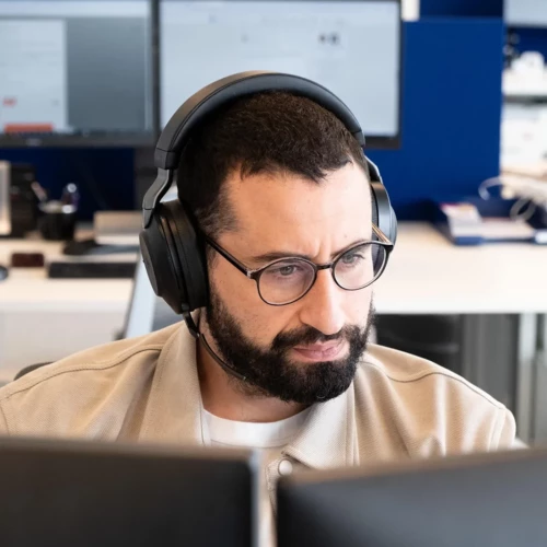 A recruiter at work